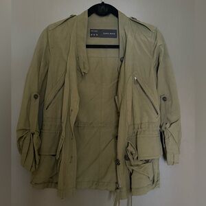 Zara Green Cargo Coat Size XS